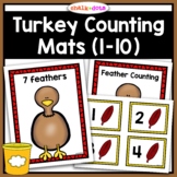 Thanksgiving Number Mats | Counting to 10 | Number Recognition