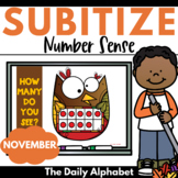 Thanksgiving Number Sense | Subitize for Number Sense (November)