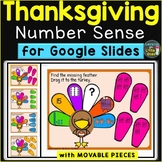 Thanksgiving Number Sense to 20 Google Classroom Digital D