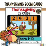 Thanksgiving Numbers 1-10 Boom Cards™