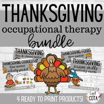 Preview of Thanksgiving Occupational Therapy Bundle