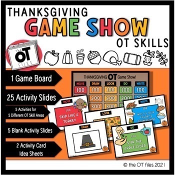 Preview of Thanksgiving Occupational Therapy GAME SHOW