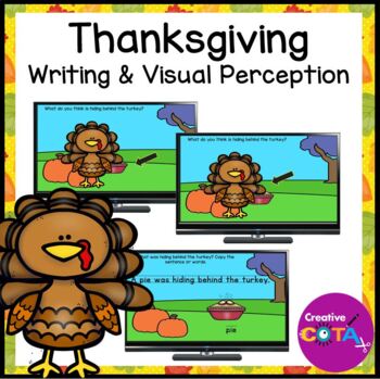 Preview of Occupational Therapy Thanksgiving Handwriting & Visual Perception Activity