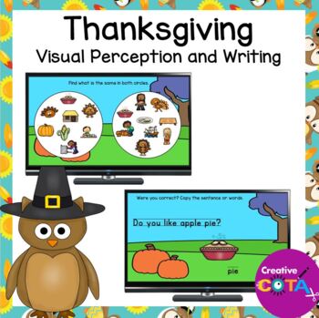 Preview of Occupational Therapy Thanksgiving Handwriting & Visual Perceptual Activities