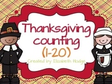 Thanksgiving Counting 1-20 {One-To-One Correspondence}