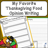 My Favorite Thanksgiving Food Opinion Writing: Graphic Org