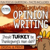 Thanksgiving Opinion Writing - Topic: "Turkey"