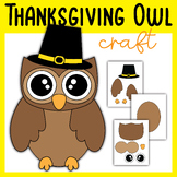 Thanksgiving Owl Craft | Owl Craft Paper Printable, Fall B