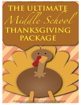 Preview of Thanksgiving Packet - Middle School ELA/History