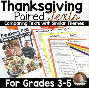 Preview of Thanksgiving Paired Texts- Fictional Passages with Comprehension Question