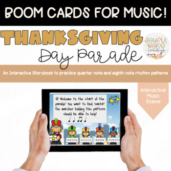 Preview of Thanksgiving Parade: A Quarter Note & Eighth Note (ta & ti-ti) Music Game