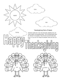 Thanksgiving Parts of Speech Coloring Page