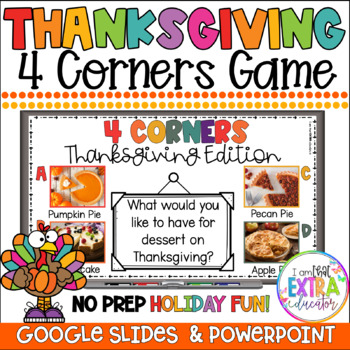 Preview of Thanksgiving Party Games | Fun Fall Activities |4 Corners |Conversation Starters