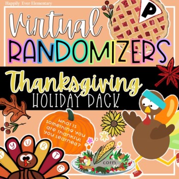 Preview of Thanksgiving Party Games - Virtual Randomizer Videos | Distance Learning Tools
