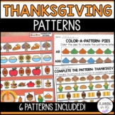 Thanksgiving Patterns Kindergarten Math Center | Worksheet