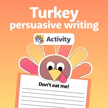 Preview of Thanksgiving Persuasive Writing Craft | 1st 2nd 3rd Grade Fall Writing Turkey