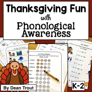 Preview of Thanksgiving Phonological Awareness Activities | Speech Therapy