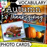 Flashcards: Fall Vocabulary and Thanksgiving Vocabulary