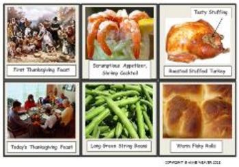 Preview of Thanksgiving Photo Food Flashcards