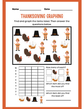 Preview of Thanksgiving Picture Graphing