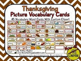 45 Thanksgiving Picture Vocabulary Cards [Ashley Hughes Design]