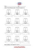Thanksgiving Pilgrim Hat Addition Facts with Answer Key