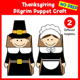 Thanksgiving Pilgrim Puppet Craft | Paper Bag Craft Template