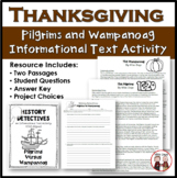 Thanksgiving Pilgrims and Native Americans Informational T