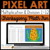 Thanksgiving Pixel Art Math Pictures - Multiplication & Di