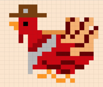 Preview of Thanksgiving Pixel Art - Solving Equations