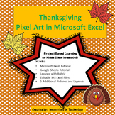 Thanksgiving Pixel Art in Microsoft Excel or Google Sheets