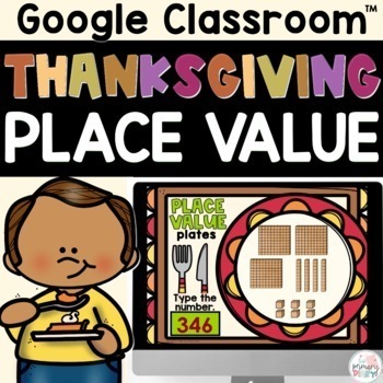 Preview of Thanksgiving Place Value 2nd Grade Math Google Slides Fall Activity