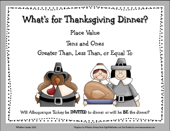 Preview of Thanksgiving Place Value & Greater Than, Less Than