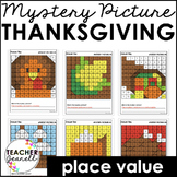 Thanksgiving Place Value Mystery Picture | Thanksgiving Math