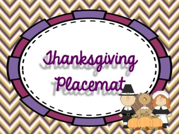 Preview of Thanksgiving Placemat