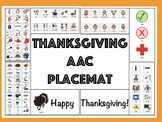 Thanksgiving Placemat AAC Communication Board