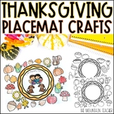 Thanksgiving Placemat Craft for Kids with Two Thankful Pla