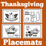 Thanksgiving Placemat Placemats | Preschool Kindergarten 1
