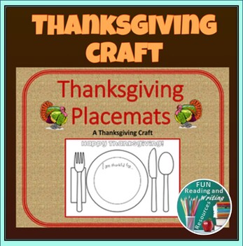 Preview of Thanksgiving Placemats Craft