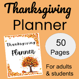 Thanksgiving Planner-Life Skills, Social-Emotional, Intere