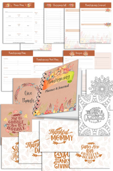 Preview of Thanksgiving Planner and Journal