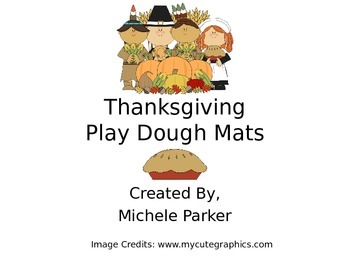 Preview of Thanksgiving Play Dough Mat/Play-Doh/Playdough FREEBIE