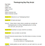 Thanksgiving Play Script 