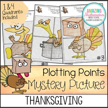 Preview of Thanksgiving Plotting Points Activity - Mystery Picture