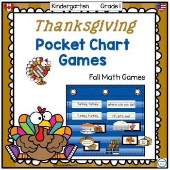 Preview of Thanksgiving Pocket Chart Math Games