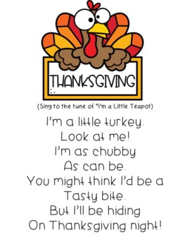 Thanksgiving Poem by On First Grade Lane | TPT
