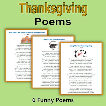 Preview of Thanksgiving Poems (Oral Fluency)