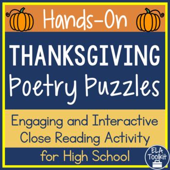 Preview of Thanksgiving Poems Reading Discussion & Analysis | Hands-On Thanksgiving Poetry