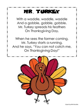 Thanksgiving Poems for Shared Reading or Journals by Called to Kinder