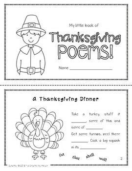 Thanksgiving Poetry Booklet 